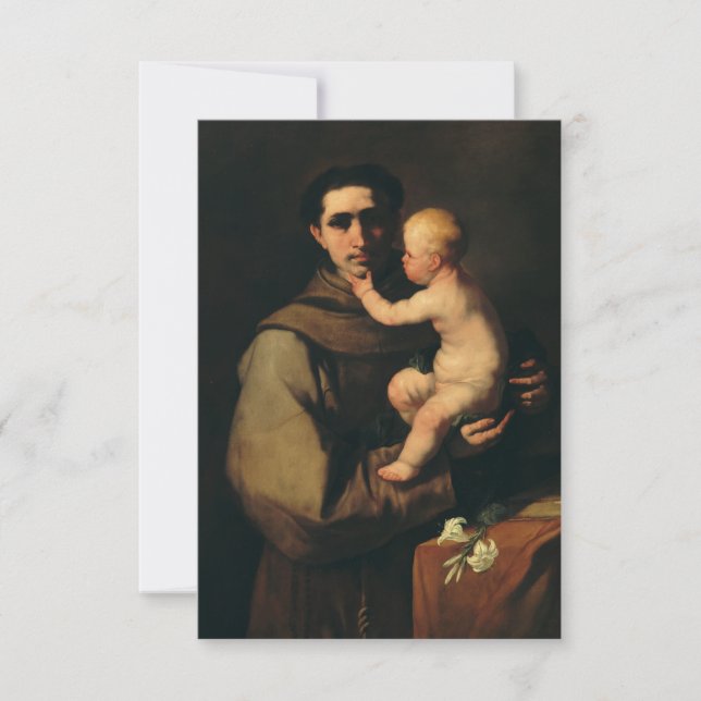 St. Anthony von Padua, Luca Giordano Dankeskarte (Vorderseite)