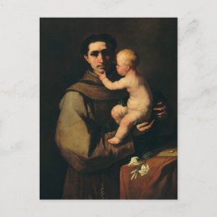 St. Anthony von Padua, Luca Giordano Postkarte