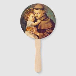 St Anthony von Padua mit Baby Jesus Fächer