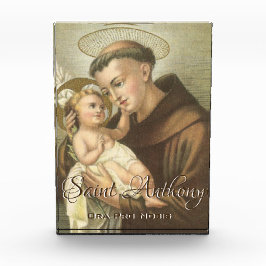 St. Anthony von Padua mit Baby Jesus Latin Fotoblock