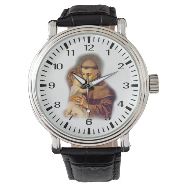 St. Anthony von Padua mit dem Baby Jesus Armbanduhr (Vorderseite)