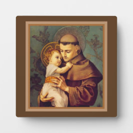 St. Anthony von Padua mit dem Baby Jesus Fotoplatte