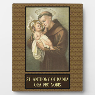 St. Anthony von Padua mit dem Baby Jesus Fotoplatte