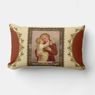 St. Anthony von Padua mit dem Baby Jesus Lendenkissen