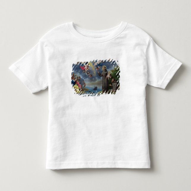St Anthony von Padua predigend zu den Fischen Kleinkind T-shirt (Vorderseite)