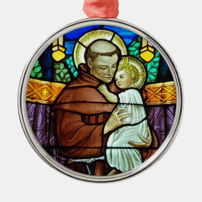 St- Anthonyverzierung Silbernes Ornament (Vorne)