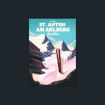 St. Anton am Arlberg Österreich Leinwanddruck<br><div class="desc">St. Anton am Arlberg Österreich Reiseplakat in einem schönen Vintagen Stil.</div>