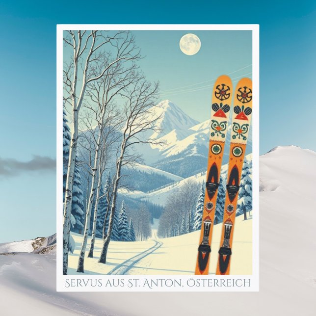 St. Anton Austria Europe Skiurlaub Postkarte (Von Creator hochgeladen)