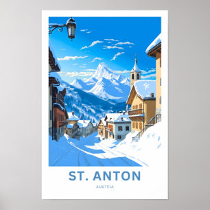 St. Anton Austria Travel Print Poster