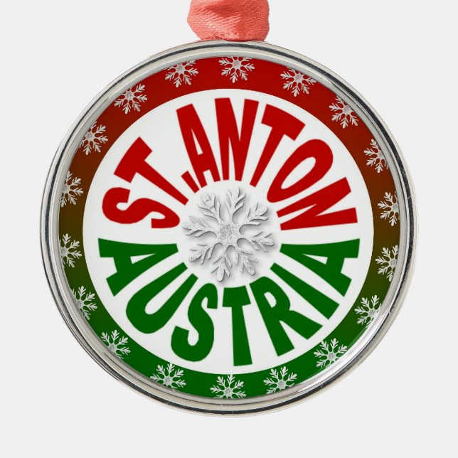 St. Anton Ornament Aus Metall (Vorne)