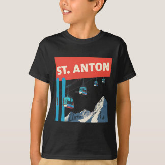 St. Anton Skifahren - Retro St. Anton Ski T-Shirt
