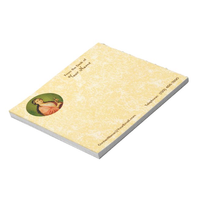 St. Apollonia (BLA 001) 5.5"x6" Horiz (Style #1) Notizblock (Rotiert)