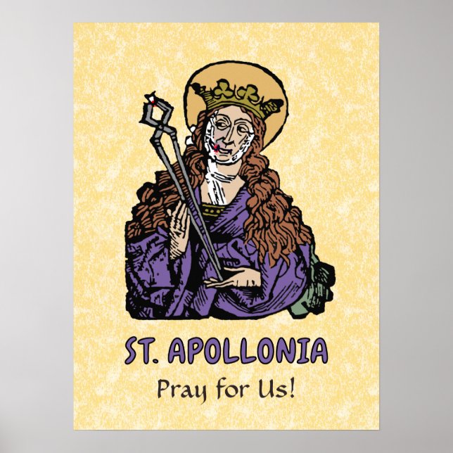 St. Apollonia mit gezogenem Zahn (Nürnberg) Poster (Vorne)