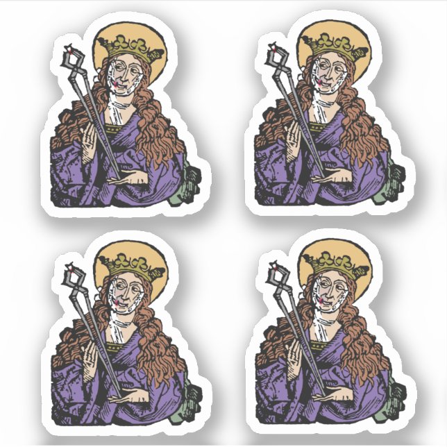 St. Apollonia mit Pulled Tooth (Nürnberg) 4-Up Aufkleber (Vorderseite)