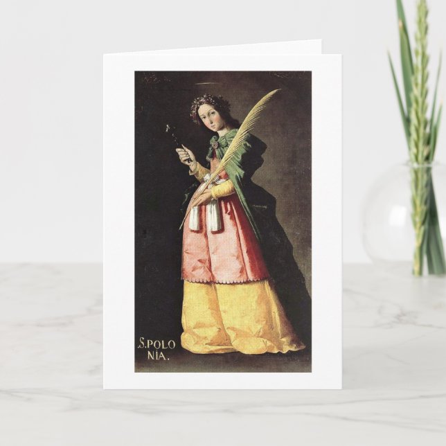 St. Appolonia durch Zurbaran De Francisco Karte (Vorderseite)