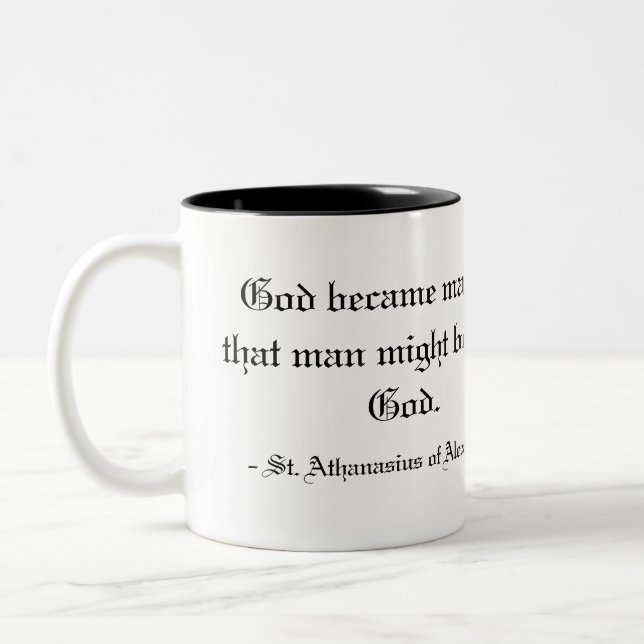 - St. Athanasius von Alexandria Zweifarbige Tasse (Links)