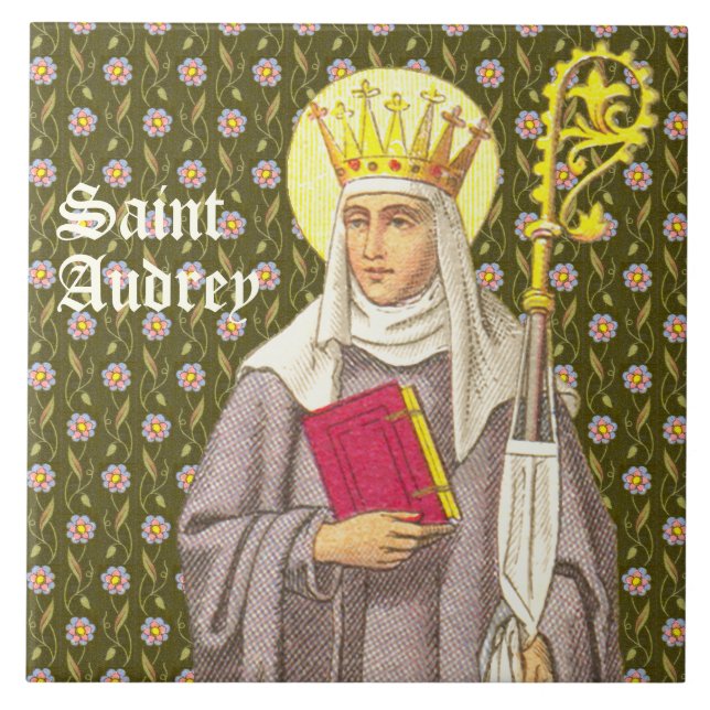 St. Audrey (Etheldreda) (P 003) Fliese (Vorderseite)