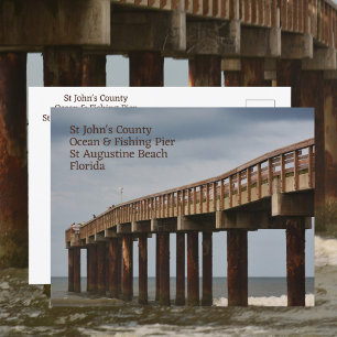 St Augustine Beach FL Pier Fotopostkarte Postkarte