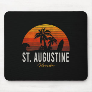 St. Augustine Beach Florida Fl Palms Vacation Surf Mousepad
