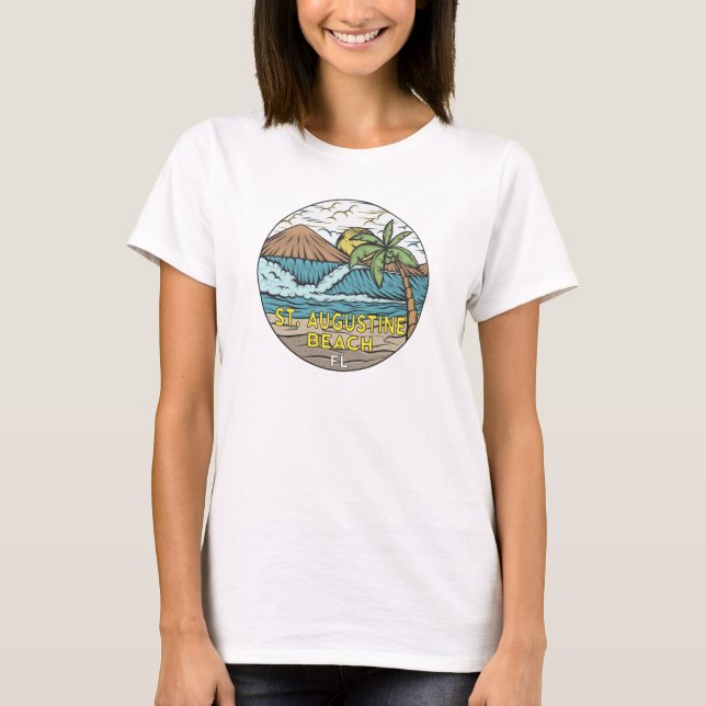 St Augustine Beach Florida Vintag T-Shirt (Vorderseite)