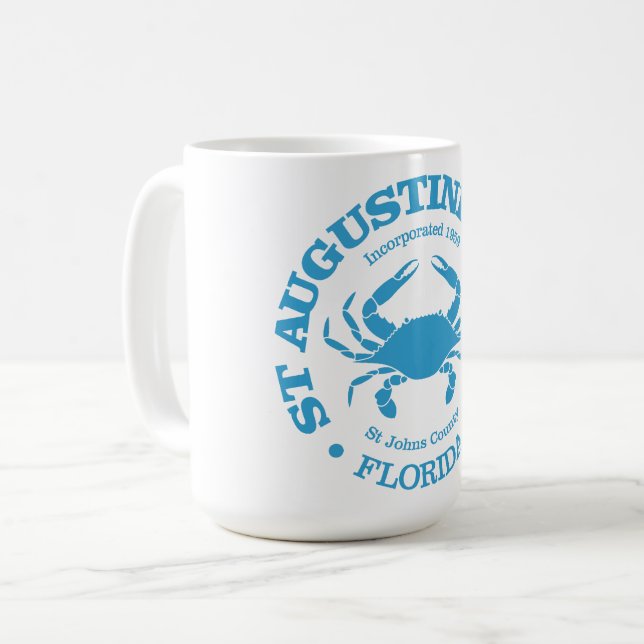 St. Augustine Beach (Krabbe) Kaffeetasse (Vorderseite Links)