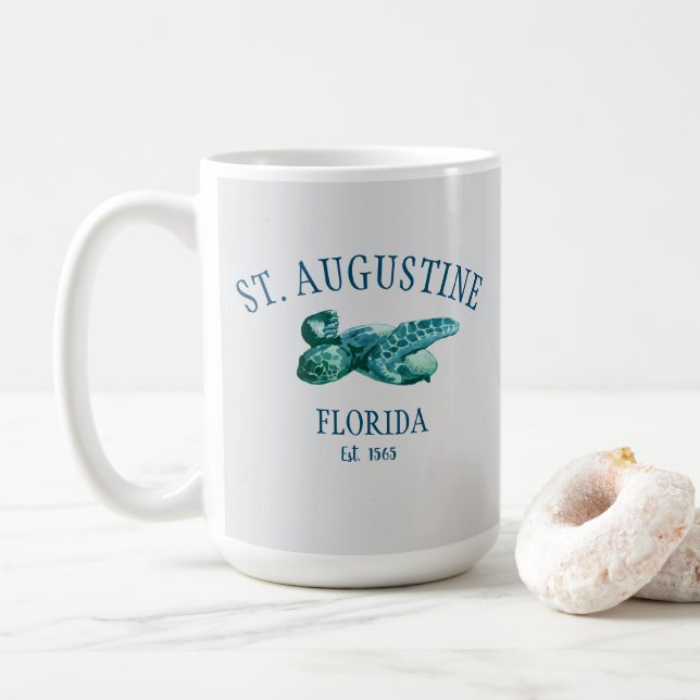 St Augustine EST 1565 Strandschildkröte Kaffeetasse (Mit Donut)