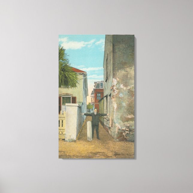 St. Augustine, FL - Ansicht Treasury Street & Leinwanddruck (Vorderseite)