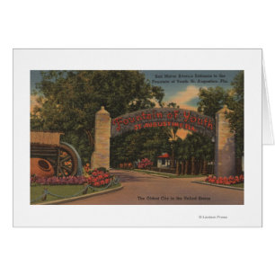 St Augustine, FL - fontaine de l'entrée de la