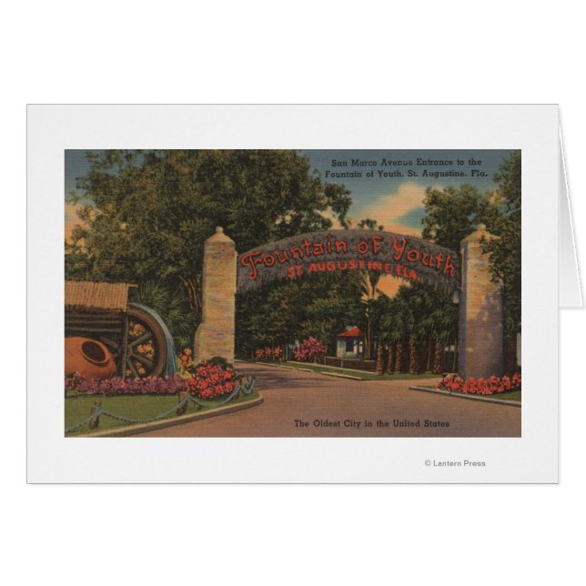 St. Augustine, FL - Fontaine de l'entrée jeunesse (Devant horizontal)