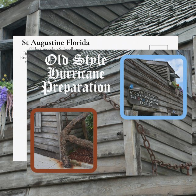 St Augustine FL Oldest Wooden Schoolhouse Postkarte (Von Creator hochgeladen)