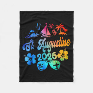 St. Augustine Florida 2026 Urlaub Tie Dye Sommer Fleecedecke