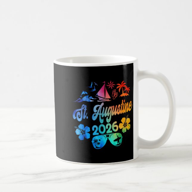 St. Augustine Florida 2026 Vacation Tie Dye Summer Kaffeetasse (Rechts)