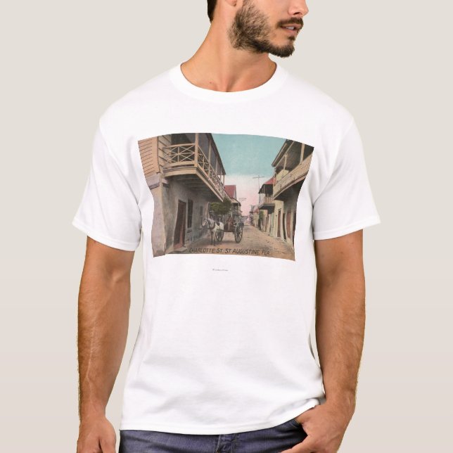 St Augustine, Florida - Ansicht von Charlotte-St. T-Shirt (Vorderseite)