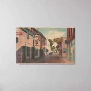 St Augustine, Florida - Ansicht von St- Georgest. Leinwanddruck