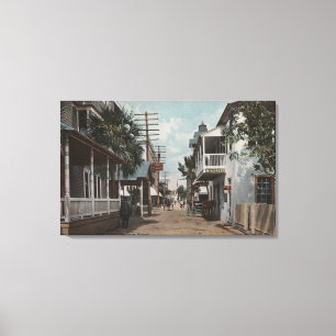 St Augustine, Florida - Ansicht von St- Georgest. Leinwanddruck