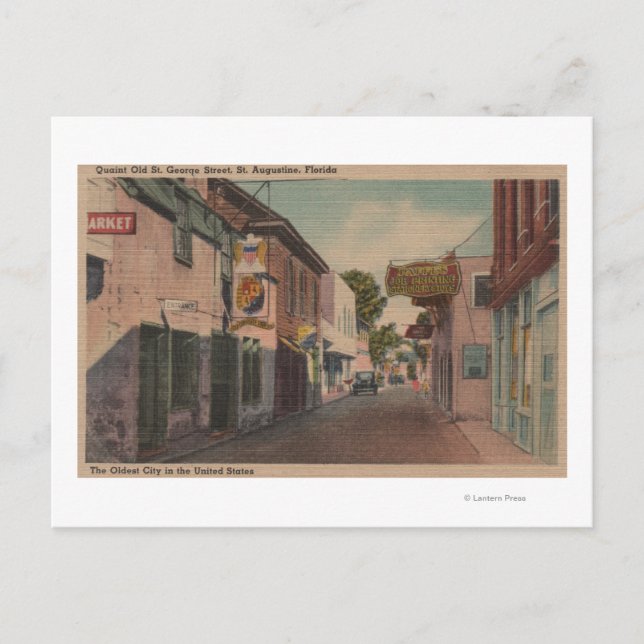 St. Augustine, Florida - Aussicht auf St. George S Postkarte (Vorderseite)