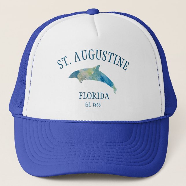 St Augustine Florida Dolphin Truckerkappe (Vorderseite)
