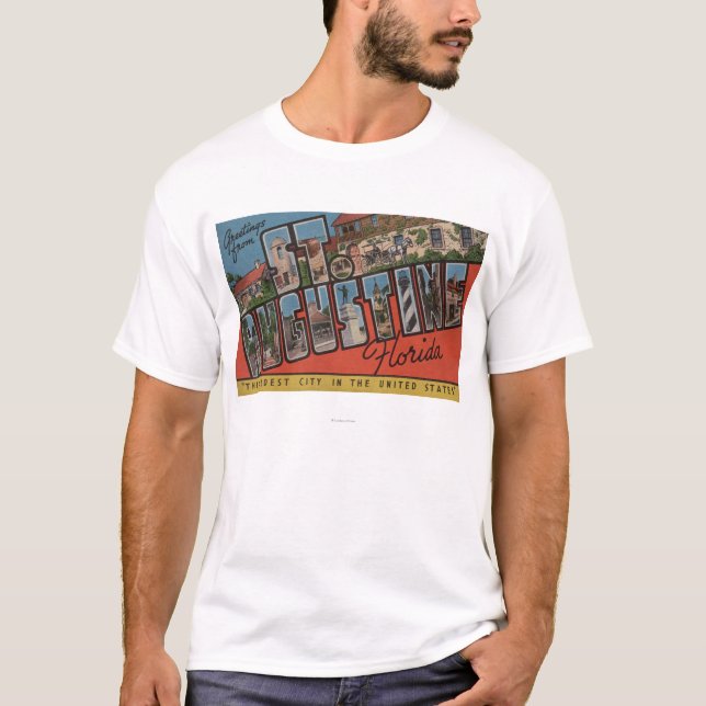 St Augustine, Florida - große Buchstabe-Szenen 2 T-Shirt (Vorderseite)