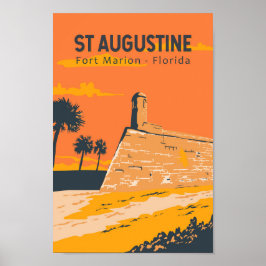 St. Augustine Florida Kunstvoll wandern im Valle V Poster