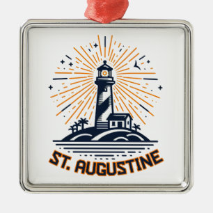 St. Augustine Florida Leuchtturm Sonnenaufgang Ornament Aus Metall