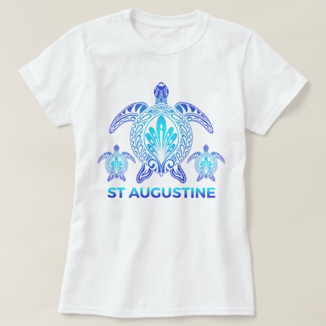 St. Augustine Florida Ocean Sea Turtle Souvenirs T-Shirt (Design vorne)