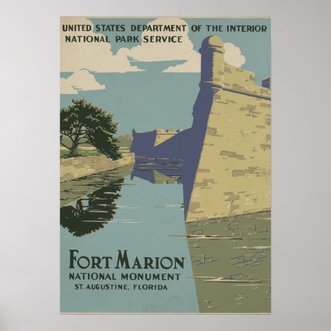 St. Augustine Florida Poster du fort espagnol (Devant)