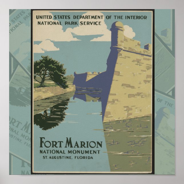 St. Augustine Florida Spanisches Fort Poster (Vorne)