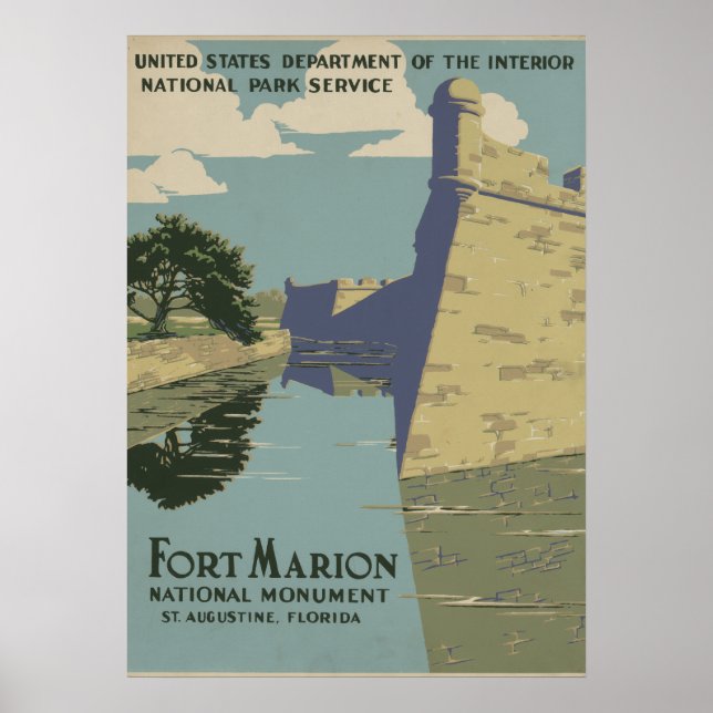 St. Augustine Florida Spanisches Fort Poster (Vorne)