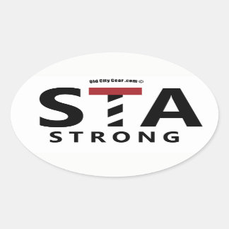 St. Augustine, Florida - STA STRONG Ovaler Aufkleber