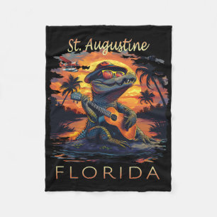 St. Augustine Florida Urlaub Süßer Alligator Fleecedecke