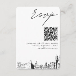 St Augustine Florida Wedding RSVP QR Code Small Begleitkarte
