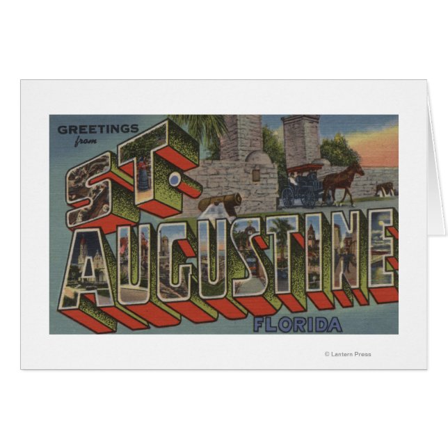 St. Augustine, Floride - Scènes de grandes lettres (Devant horizontal)