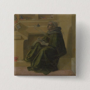 St Augustine in seiner Studie (Predella des Barbad Button