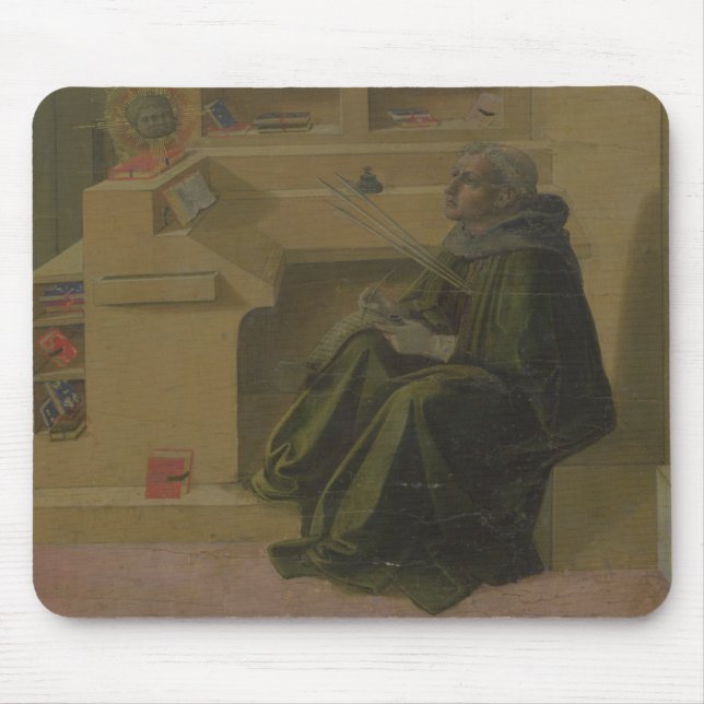 St Augustine in seiner Studie (Predella des Barbad Mousepad (Vorne)